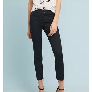 Anthropologie The Essential Slim Trouser Pants in Black